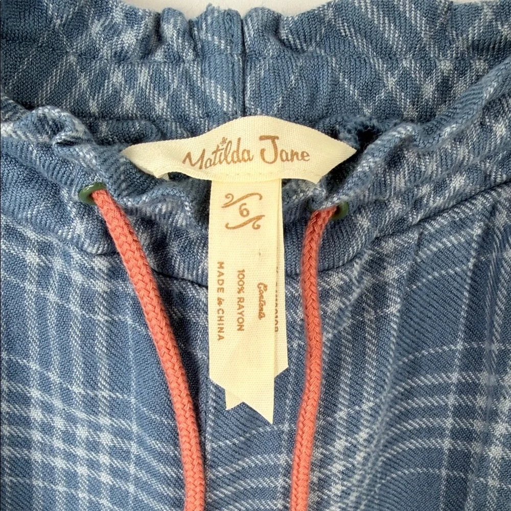 Matilda Jane Heart to Heart Between the Lines Blue Plaid Jogger - 6